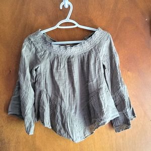AE Gauze Off Shoulder Shirt